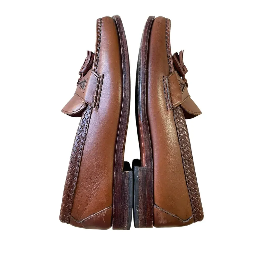 Allen Edmonds Maxfield Tassel Loafer Brown Leather Mens 10 D Shoes